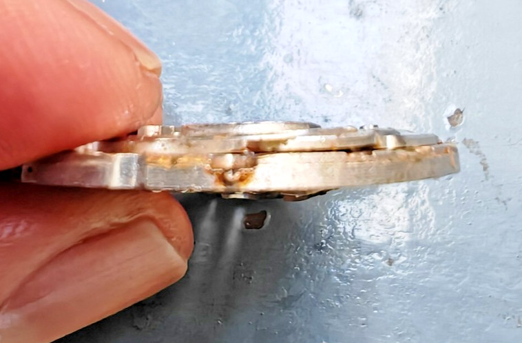 Orig ROLEX CAL 3136 movement INCOMPLETE DAMAGED, crushed for parts project