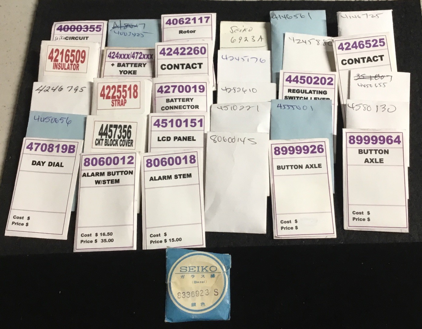 Original SEIKO Parts Lot (31) Part# 4003205 to 80600145 Incomplete