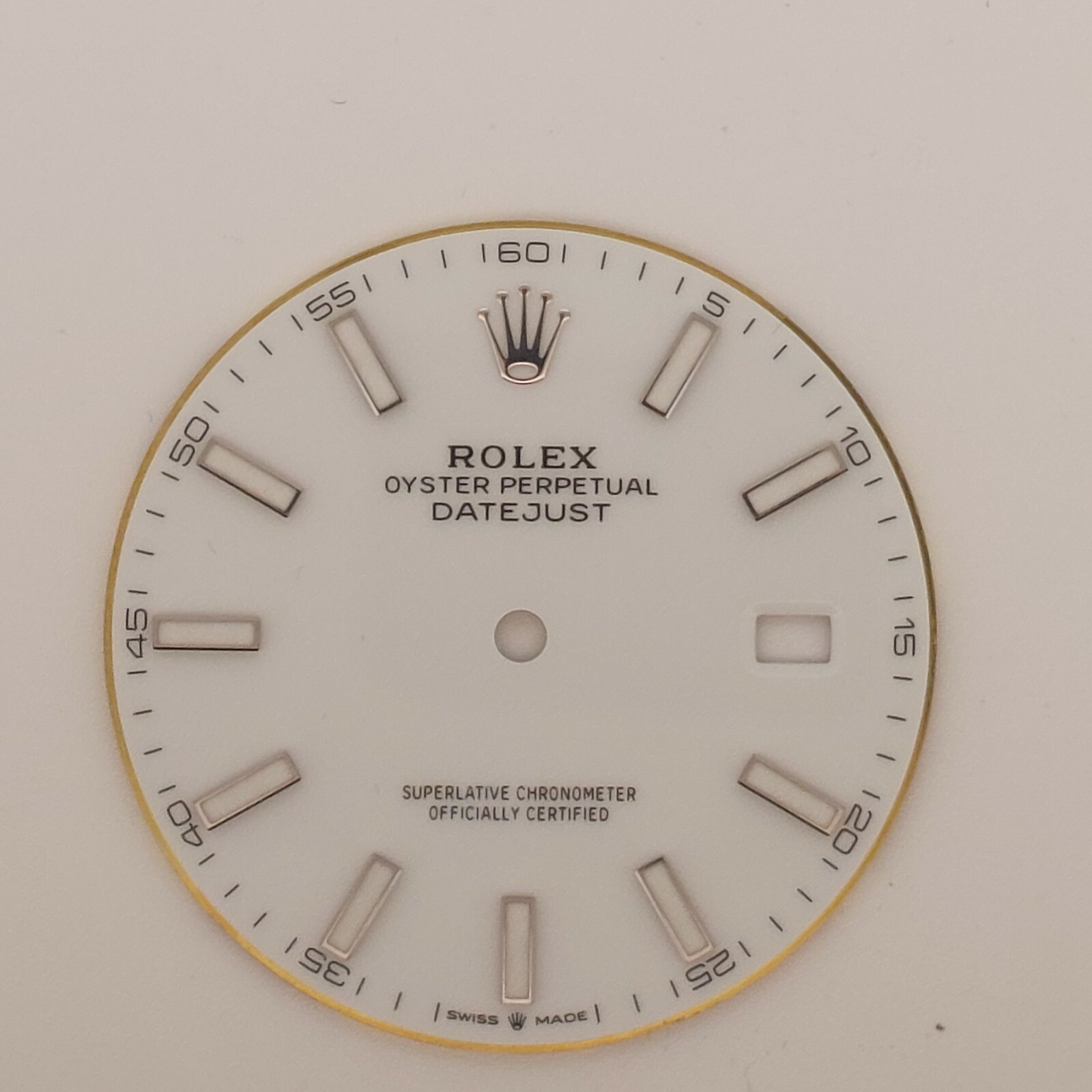 Rolex DateJust 41mm Men’s White Dial Silver Stick Oyster Jubilee 126300 126334
