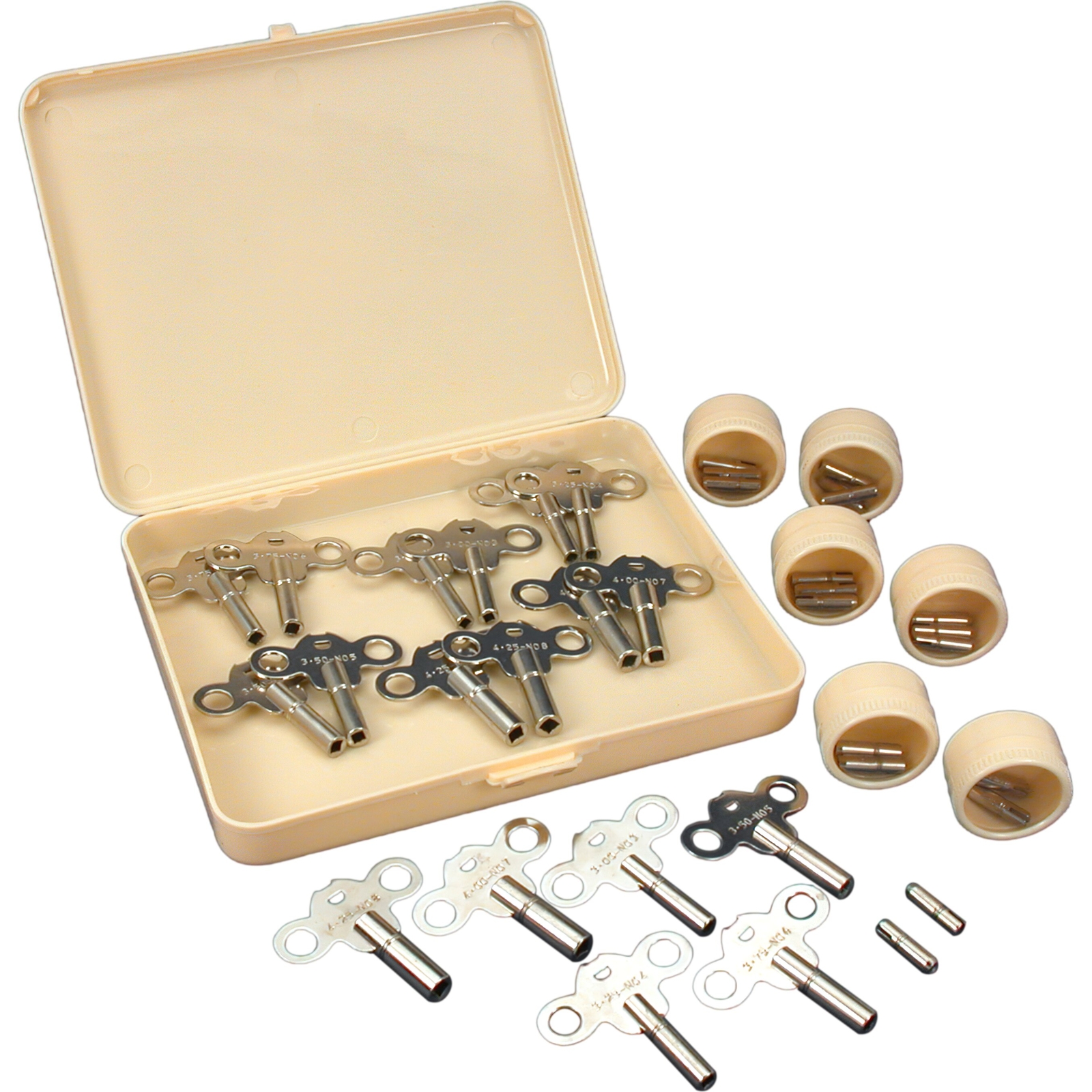 Clock Keys Mainspring Winder Winding Clockmakers Tools 36Pcs