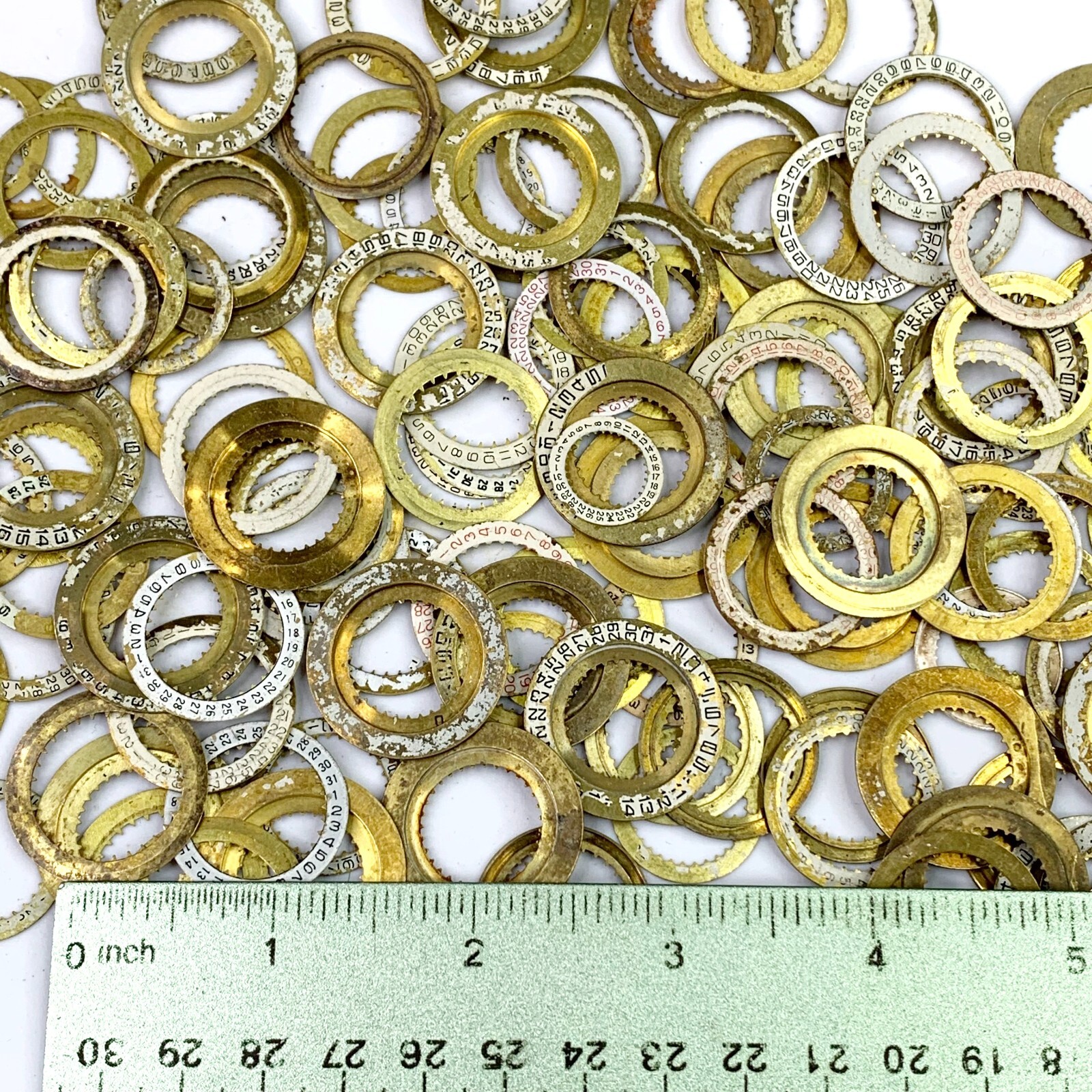25 Calendar Day Date Dial Disc Number Watch Part Steampunk Watchmaker Lot Repair