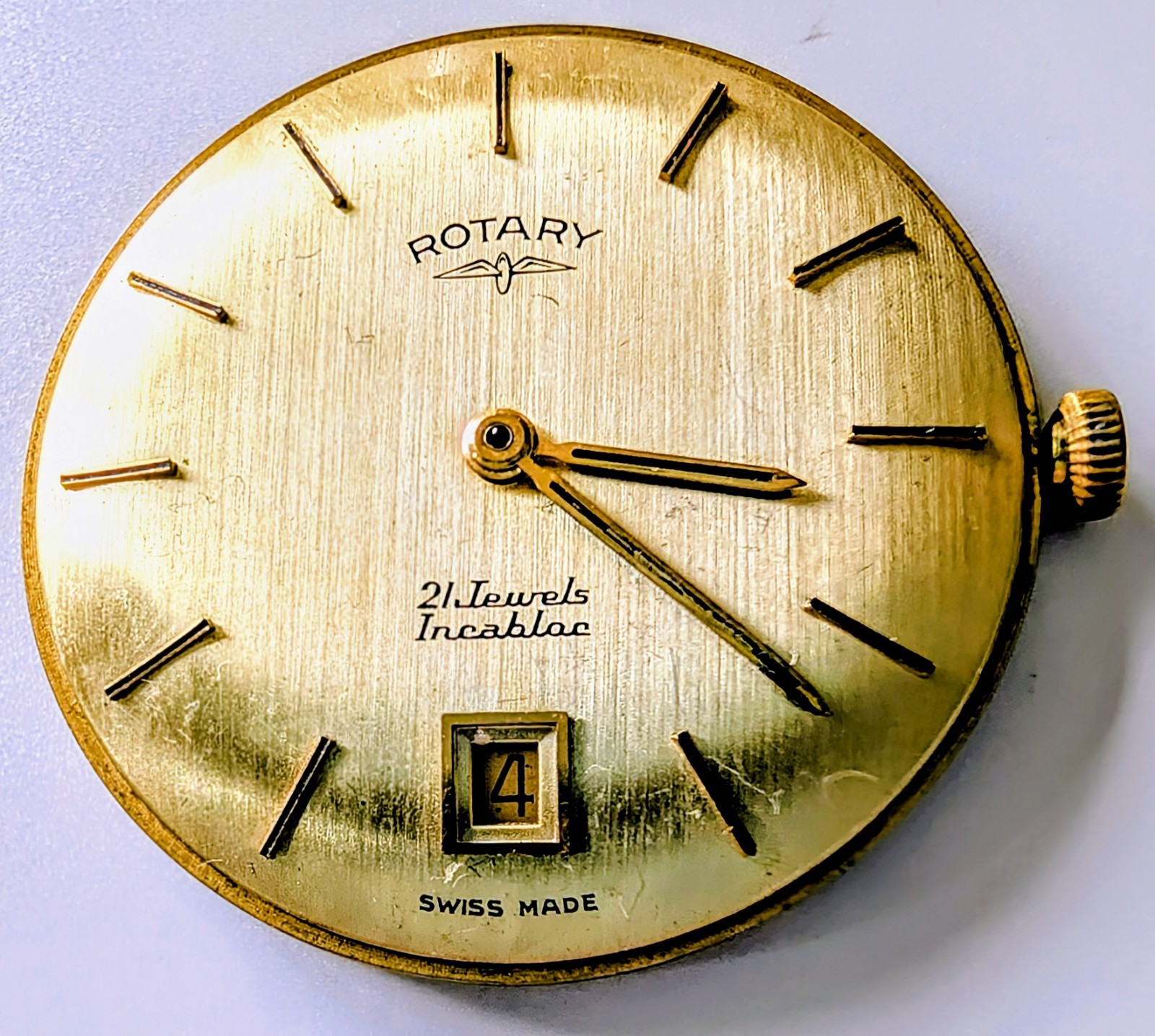 1970s Swiss Rotary 21j AS 1900/01 Movement + Dial Spares Repairs