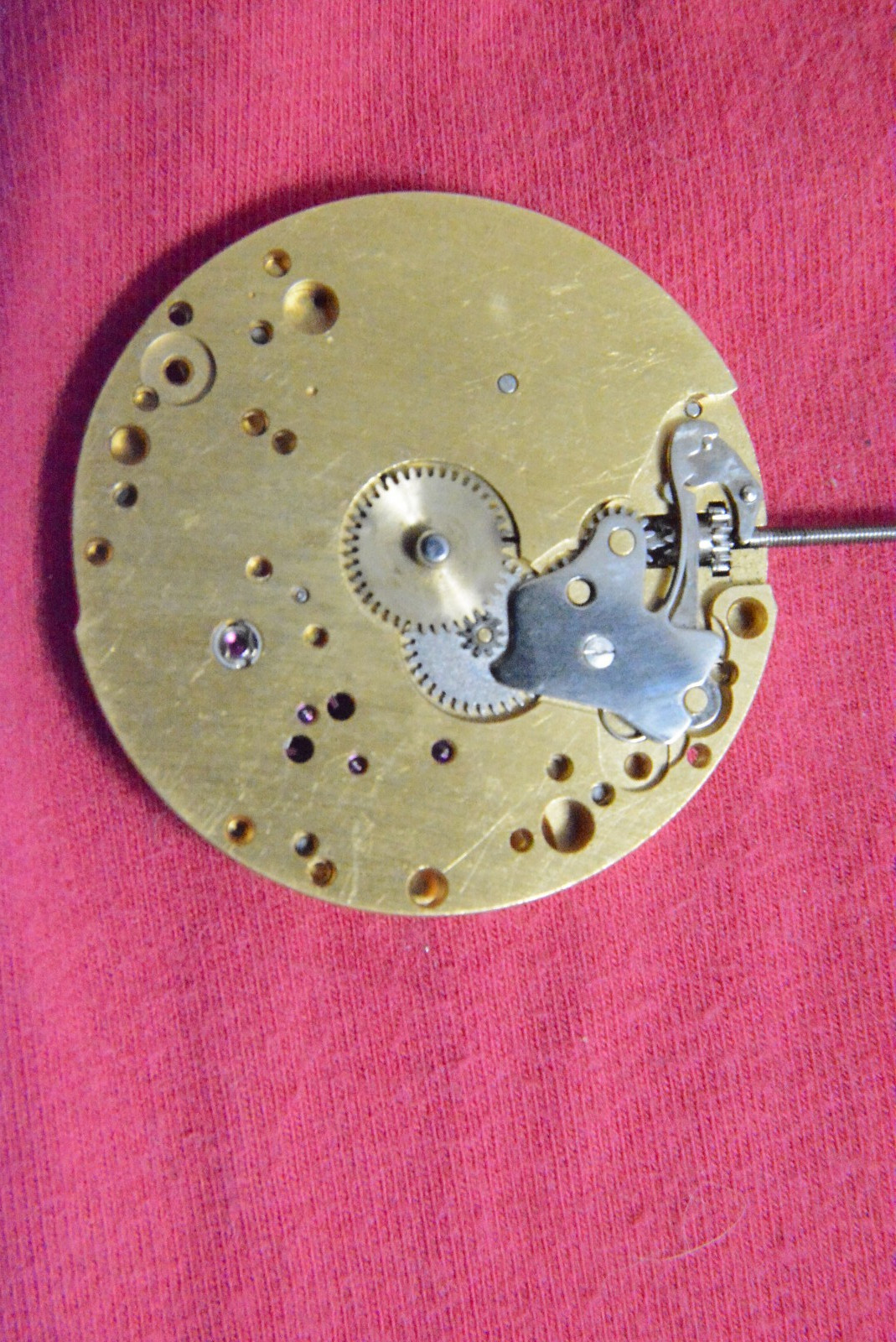 Original UNITAS 6498 17j Swiss watch movement Incabloc gold fish scales MAYFAIR