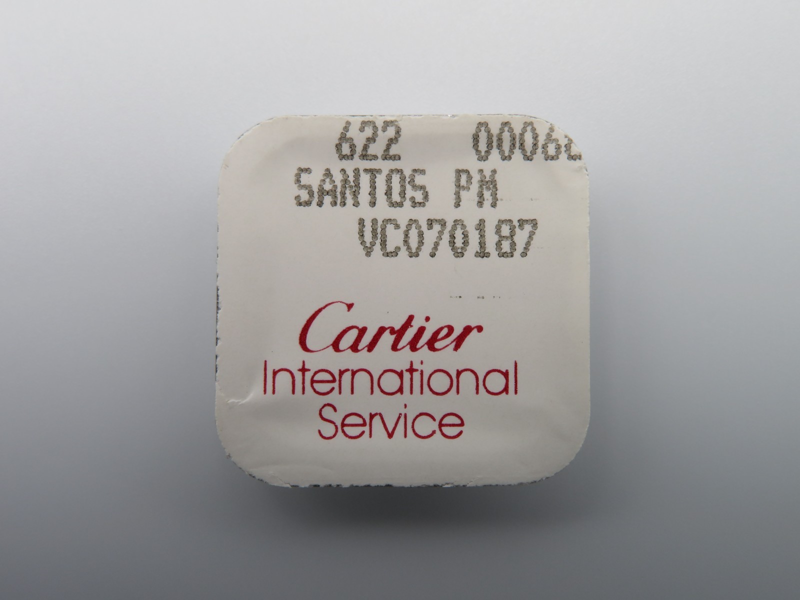 Cartier Santos PM Steel Crown Blue Cabochon 622 00068 VC070187 NOS Genuine Part