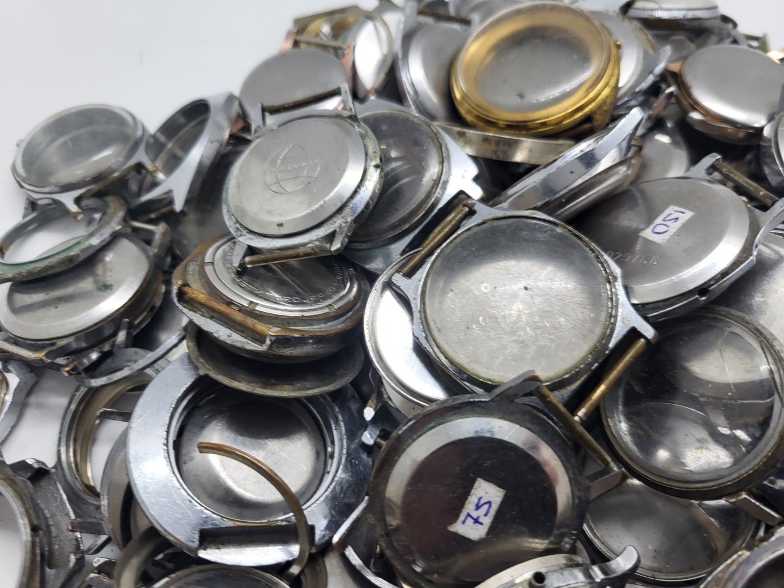 Vintage cases for Soviet Raketa Pobeda Zim watches, various, for spare parts and