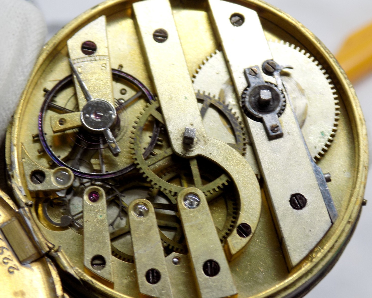 1848 MJ Tobias Liverpool Grade? Model? Pocket 13J Watch Movement w/ Key