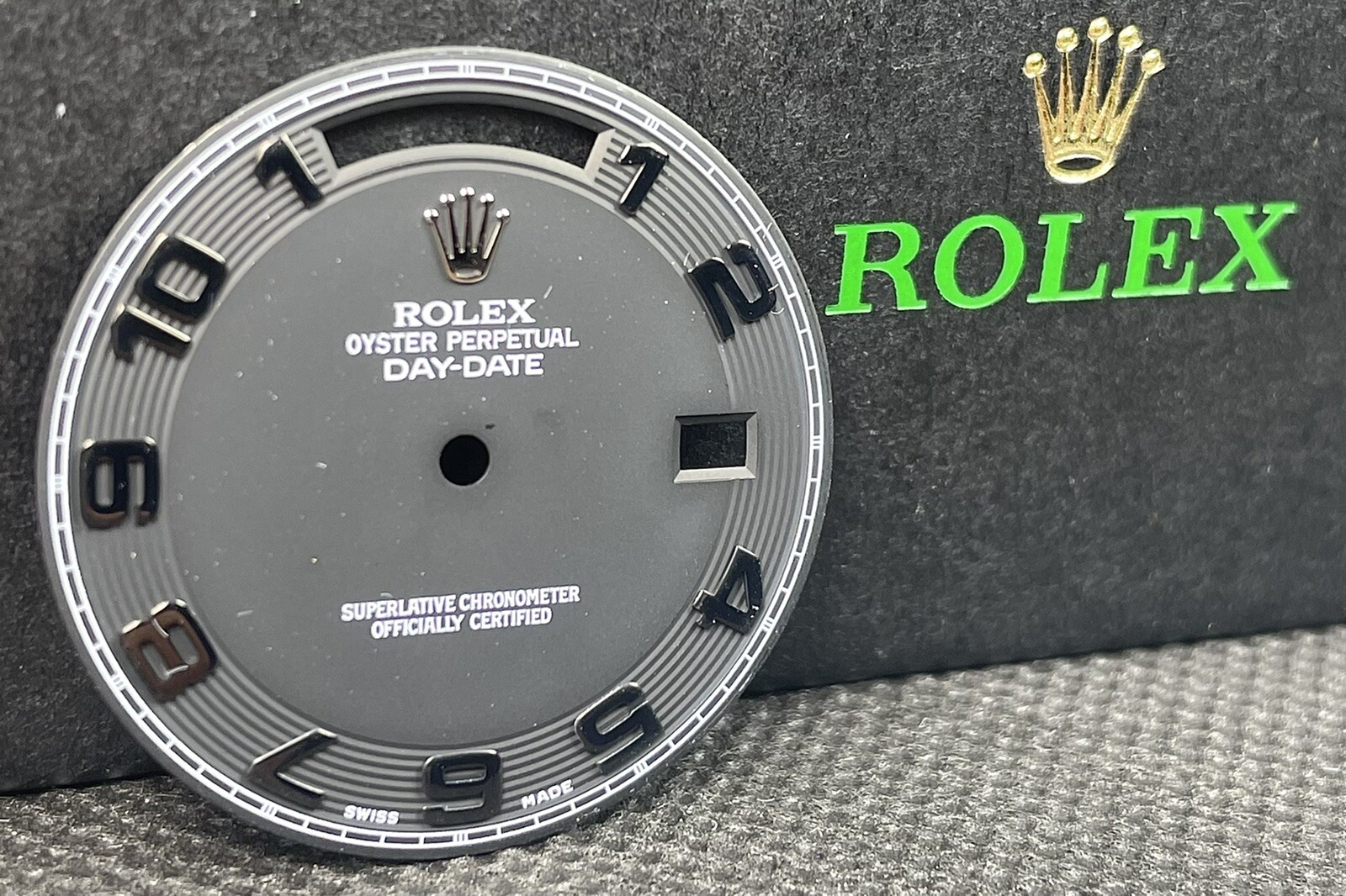 Rolex Men’s Day-Date II 41 White Gold Matte Black Dial Arabic Concentric 218239