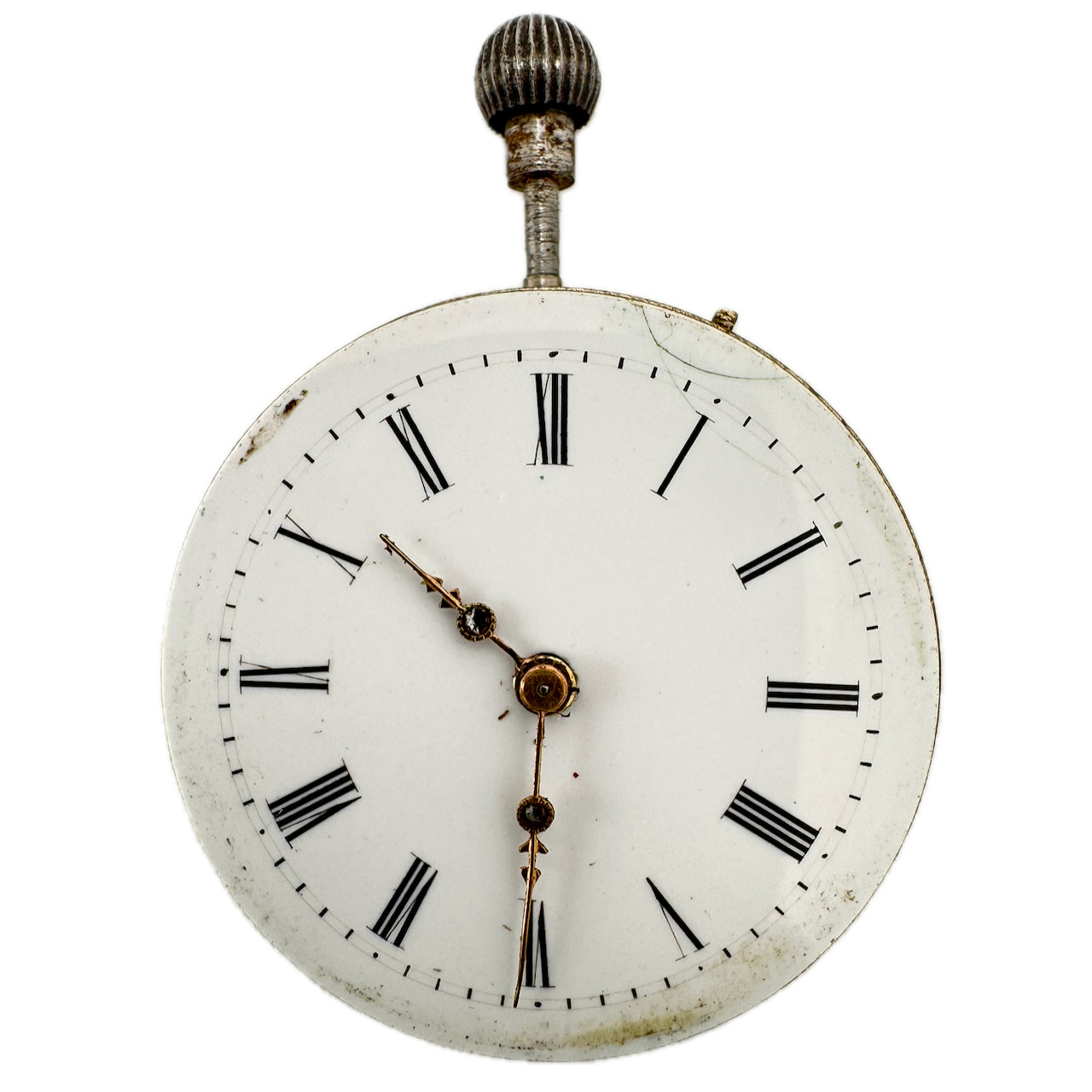 Antique 27.5mm Unbranded Cylinder Escapement Pocket Watch Movement Swiss fParts