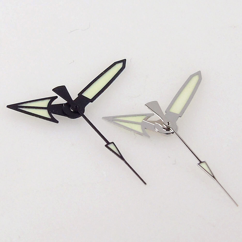 Vintage Silver/Black Edge White Hands For NH35A NH36A 7s26 7s36 7s35 Luminous