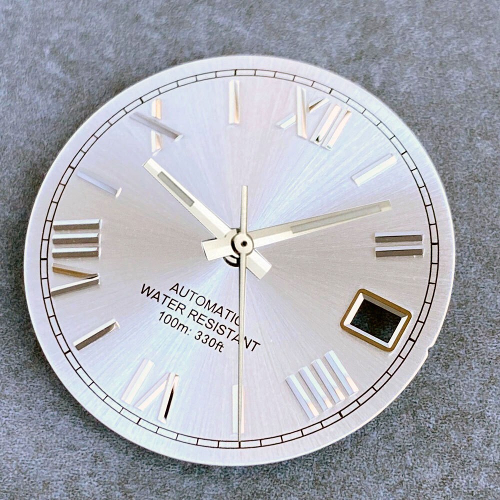 29mm Sunburst Roman Numerals Watch Dial+Hands for Nh35 Nh36 2813 ETA2824 PT5000