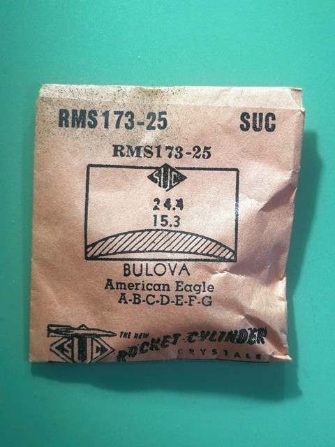 SUC – Standard Unbreakable Watch Crystal – RMS – Assortment – NOS – Original