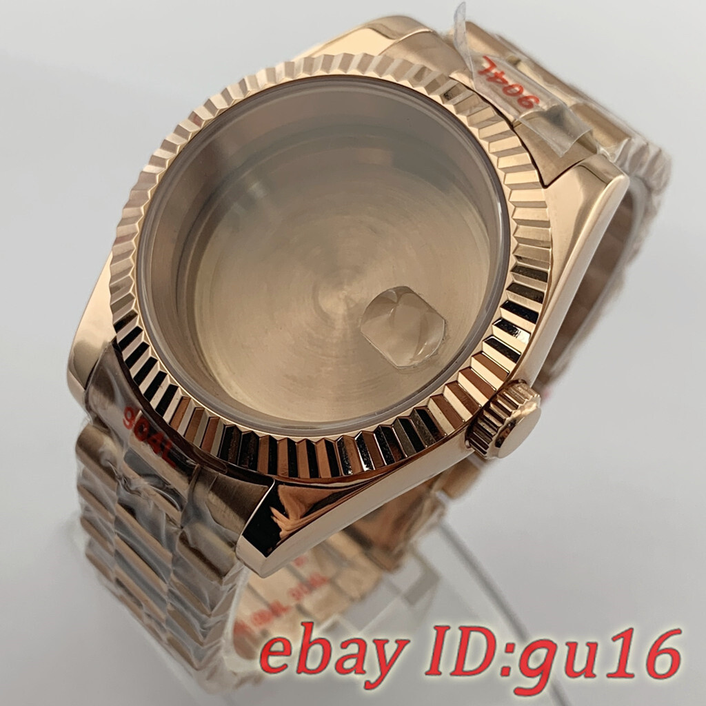 36mm/40mm NH35 NH36 Miyota8215 ETA2836/2824 rose gold Watch Case President Strap