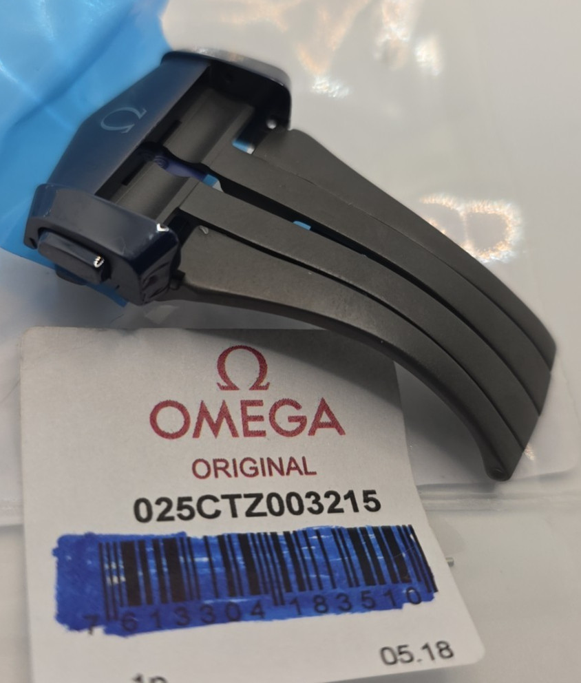Omega 025stz003215 Original Titanium & Ceramic Blue Clasp mm20 with Buttons