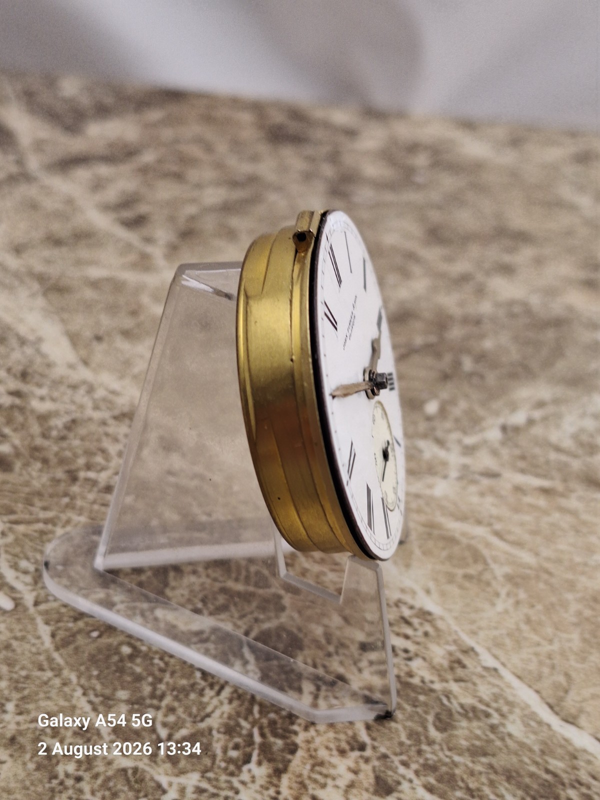 J Fisher of Glasgow Scottish Chain Fusee KW 15 J. Pocket Watch Movement 1874