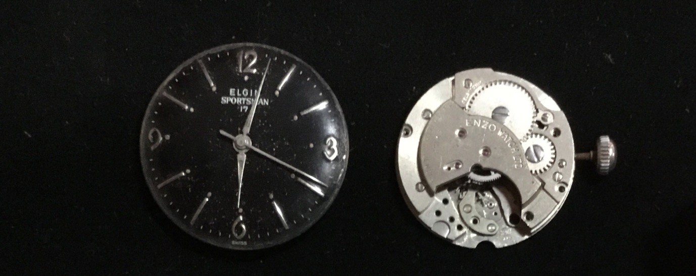 ELGIN Sportsman ETA/ST 1686 Watch Parts Dials Movements Rotors Etc Good Staffs