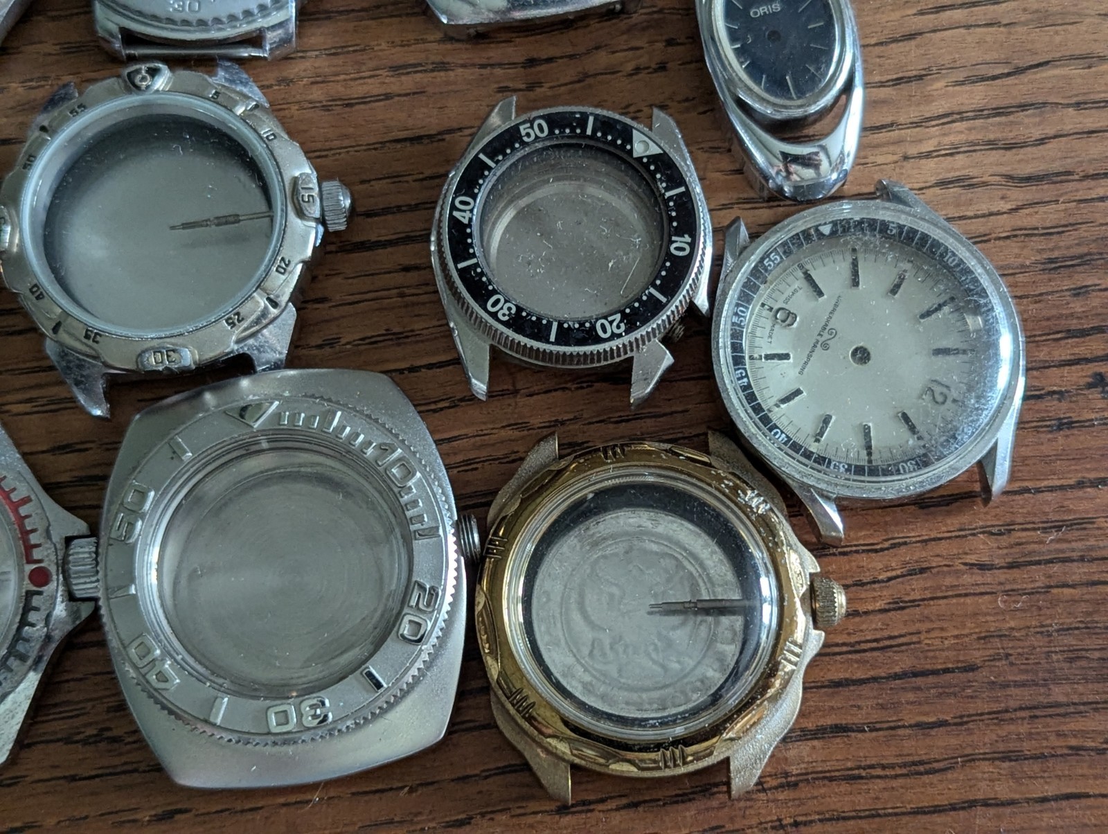Watch Cases, Used, for Parts / Spares Mostly Vostok, Mixed Lot, Watchmaker #S822