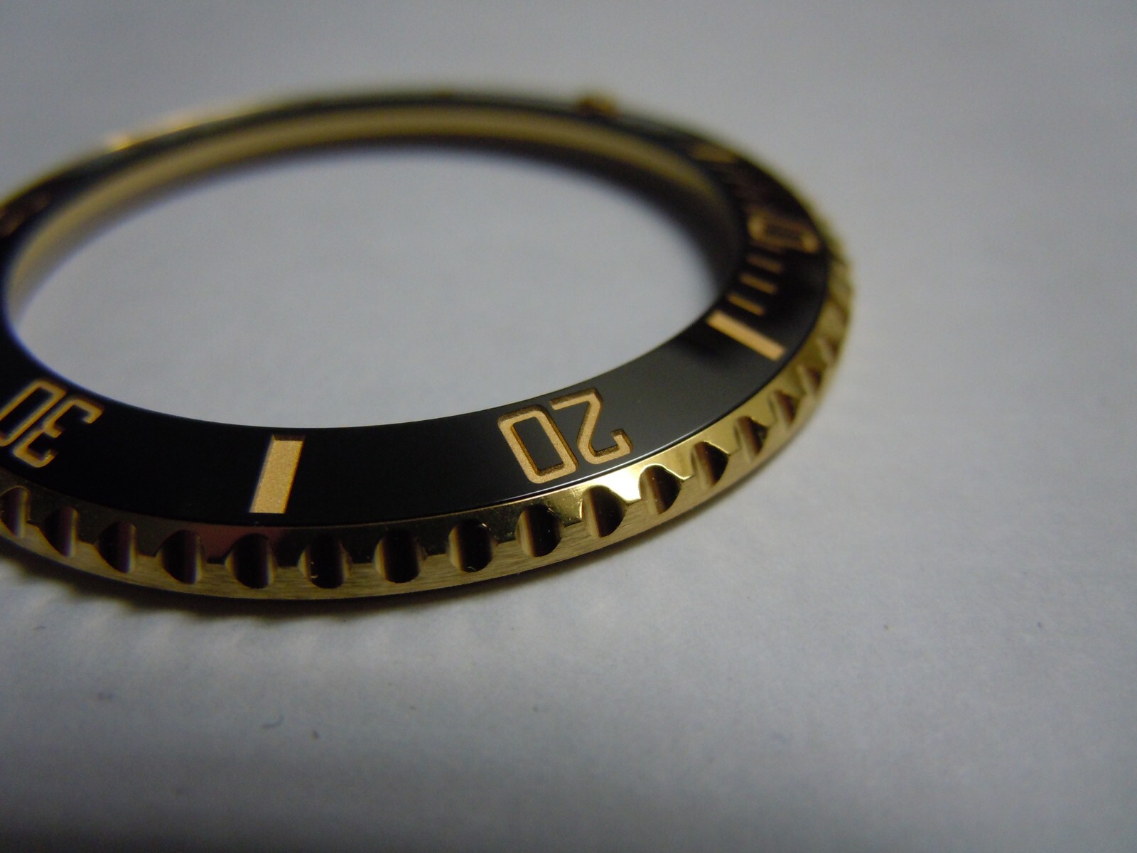 Yellow GP Bezel for Rolex Submariner 116613LN, 116618LN Black Ceramic Insert