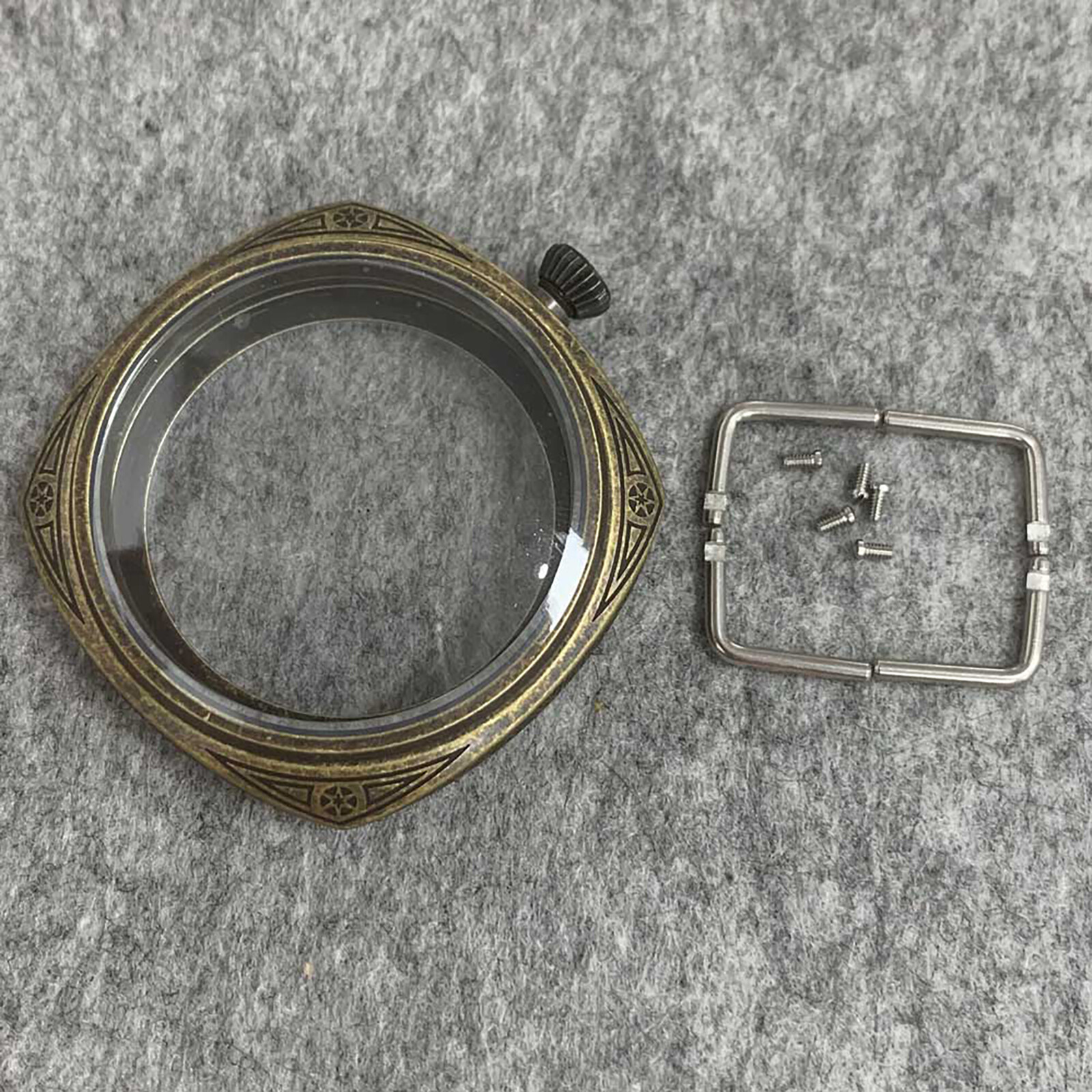 45mm 316L Stainless Steel Electro-Plated for ETA 6497/6498 Movement Watch Case