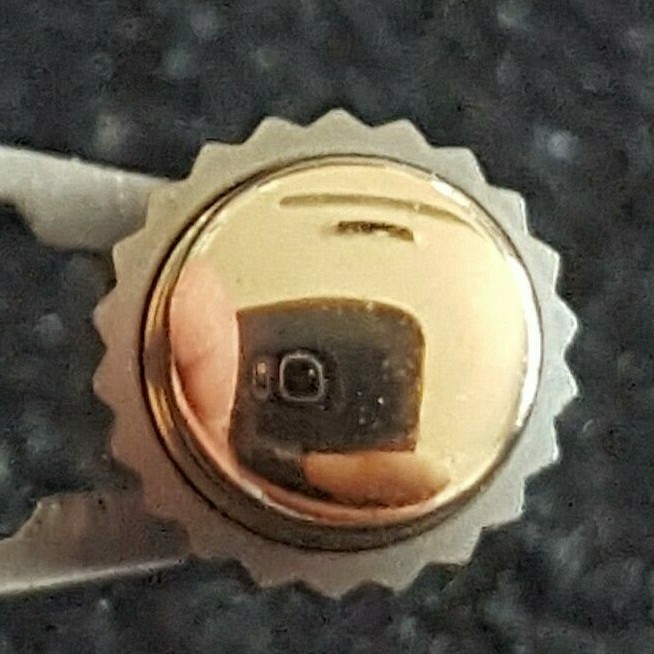 Omega Pusher Part Number 086-0075TI-BP, Titanium-18KT Pink Gold Cap