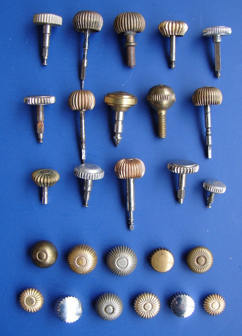 Lot of Vintage pocket watch Crown & Stems watchmaker parts repair Lot of 26 Pc