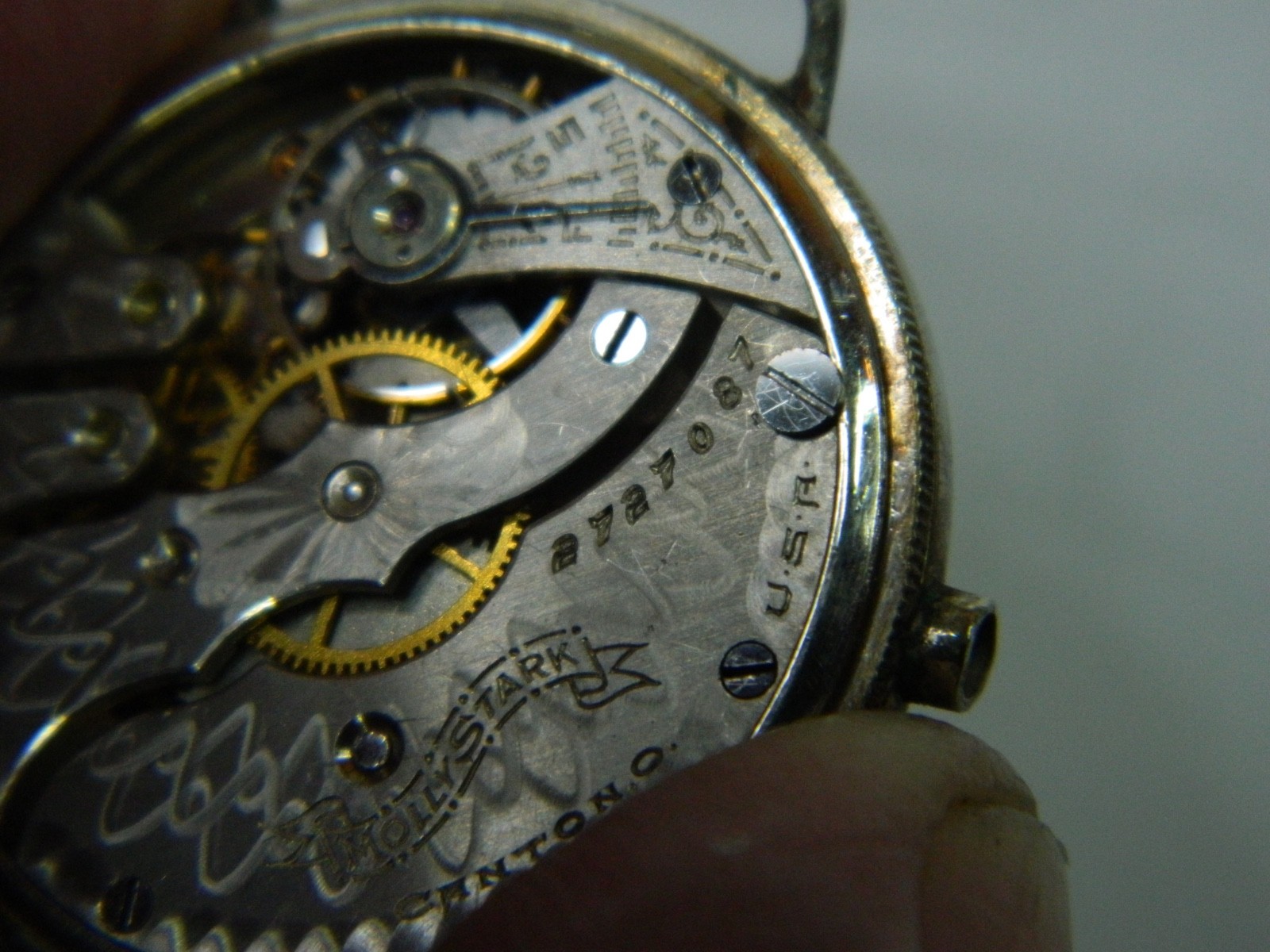 RARE VINTAGE 1910 PRE-WW1 HAMPDEN GOLD FILLED WIRE LUGS TRENCH WATCH REPAIR