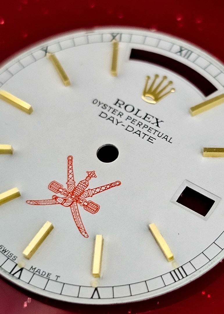 Rolex Oman Day-Date Dial Fits Ref. Cal. Sapphire Glass 3055-3155