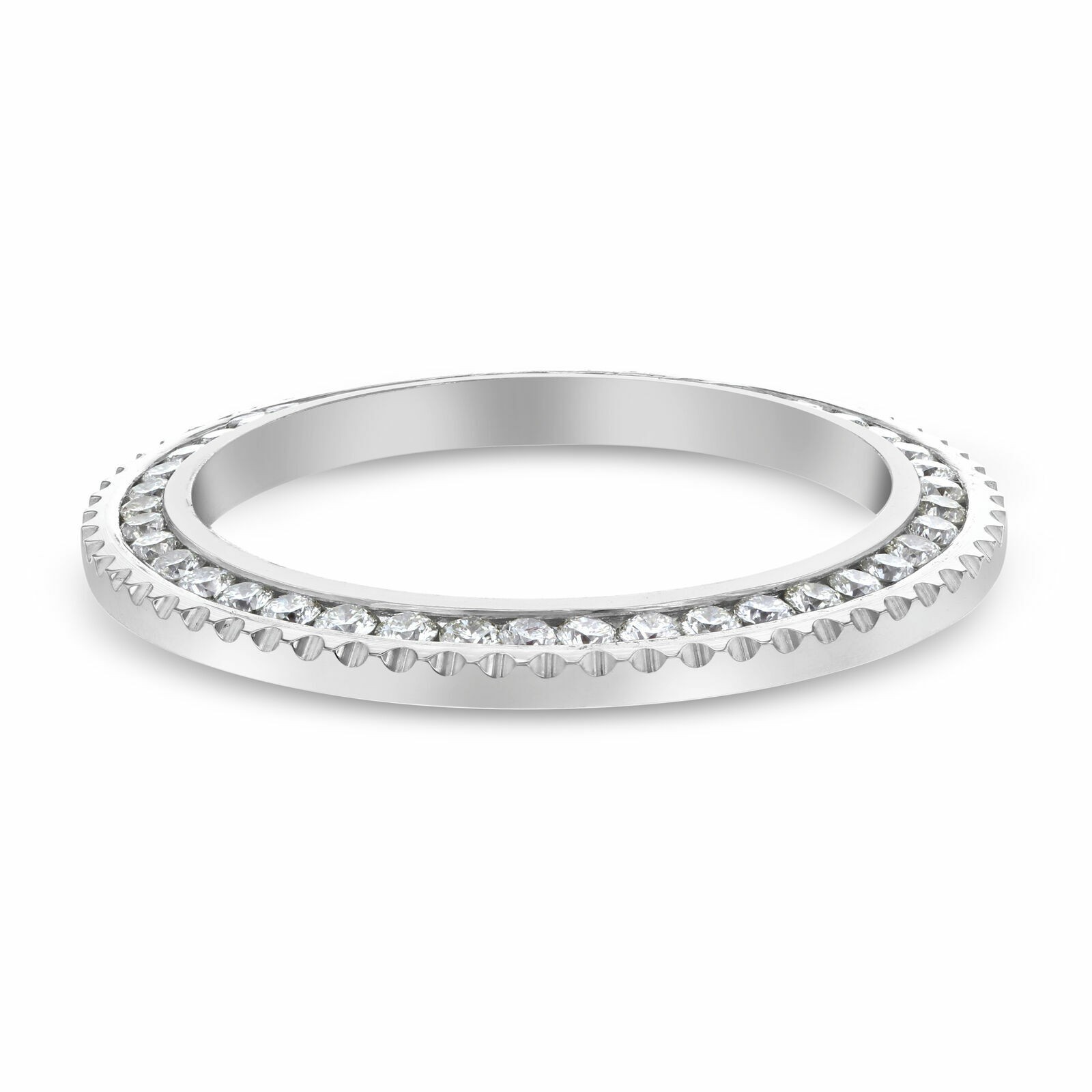 3CT CHANNEL NATURAL DIAMOND BEZEL 18KW FOR ROLEX GMT MASTER 2 16700 16710 116710