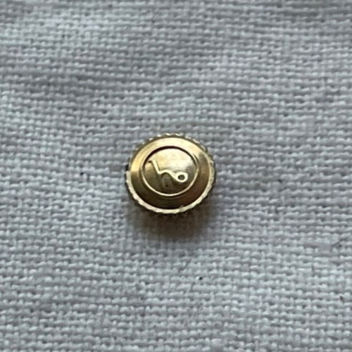 Gold filled Helbros 4.5mm crown for watch – original vintage watch part
