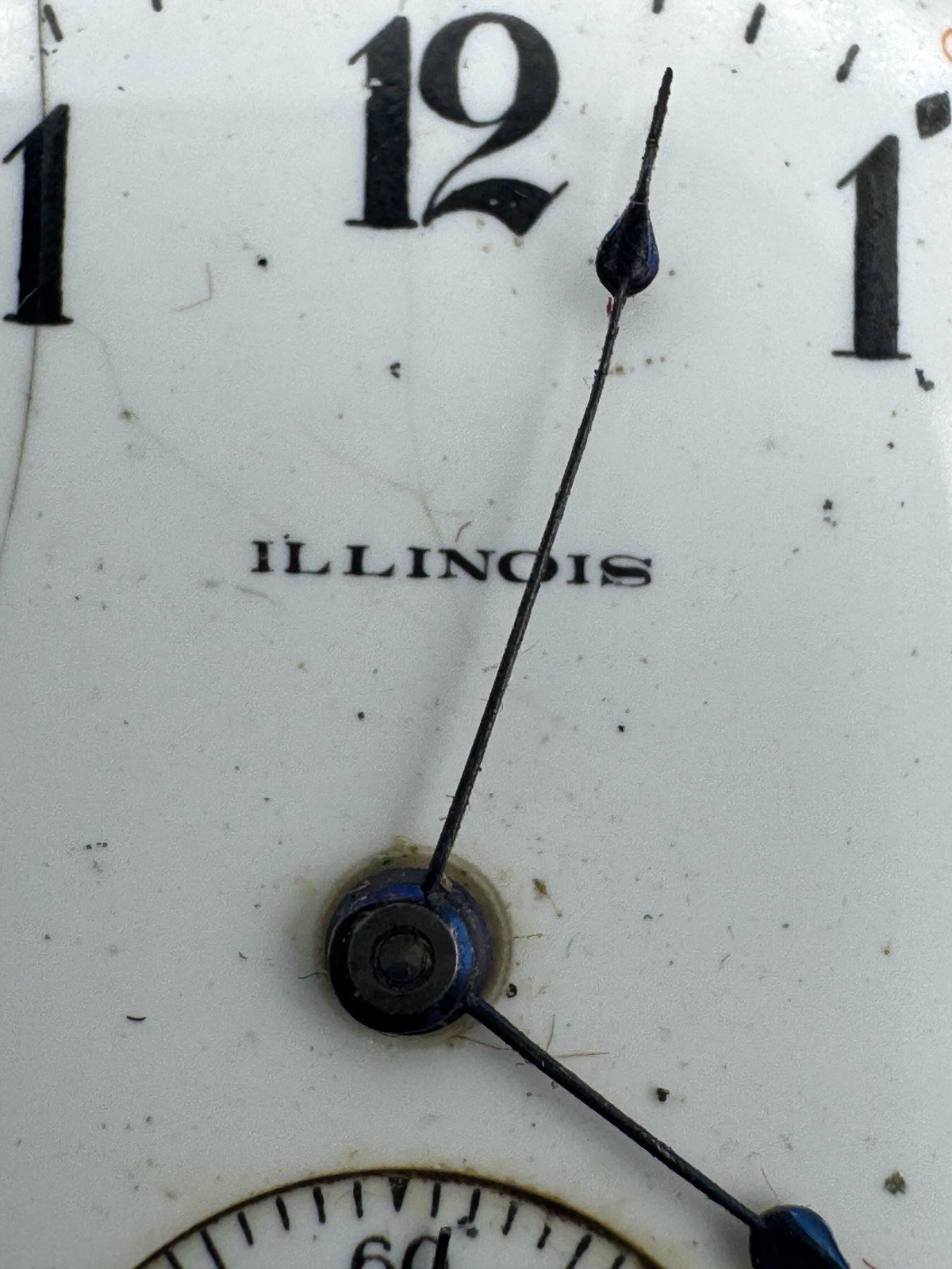 Vintage Illinois 12s 11J Grade 219 Pocket Watch Movement For Parts Or Repair