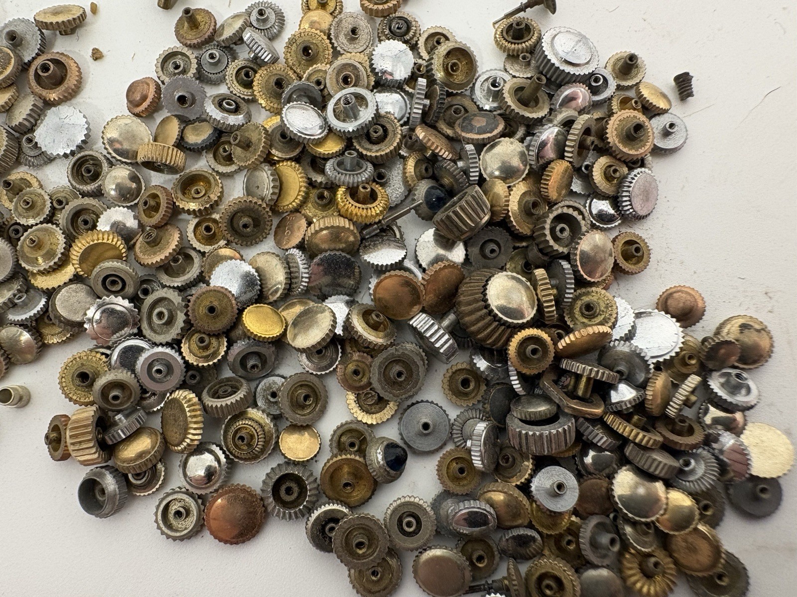 Huge Watchmaker’s Lot Of Assorted Wrist and Pocket Watch Replacement Crowns