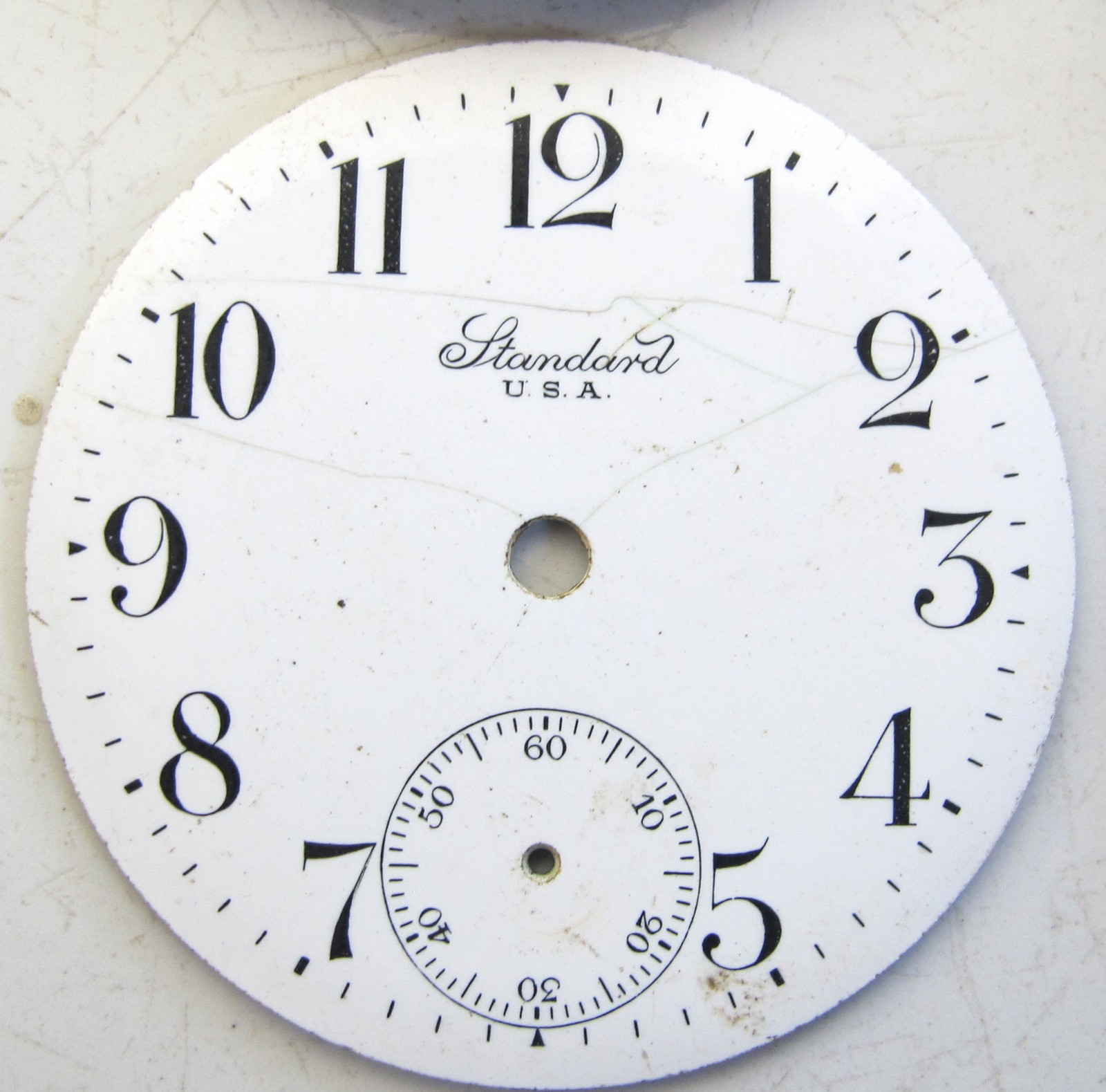 New York STANDARD Pocket Watch DIALS – Lot of 4 – Porcelain Enamel