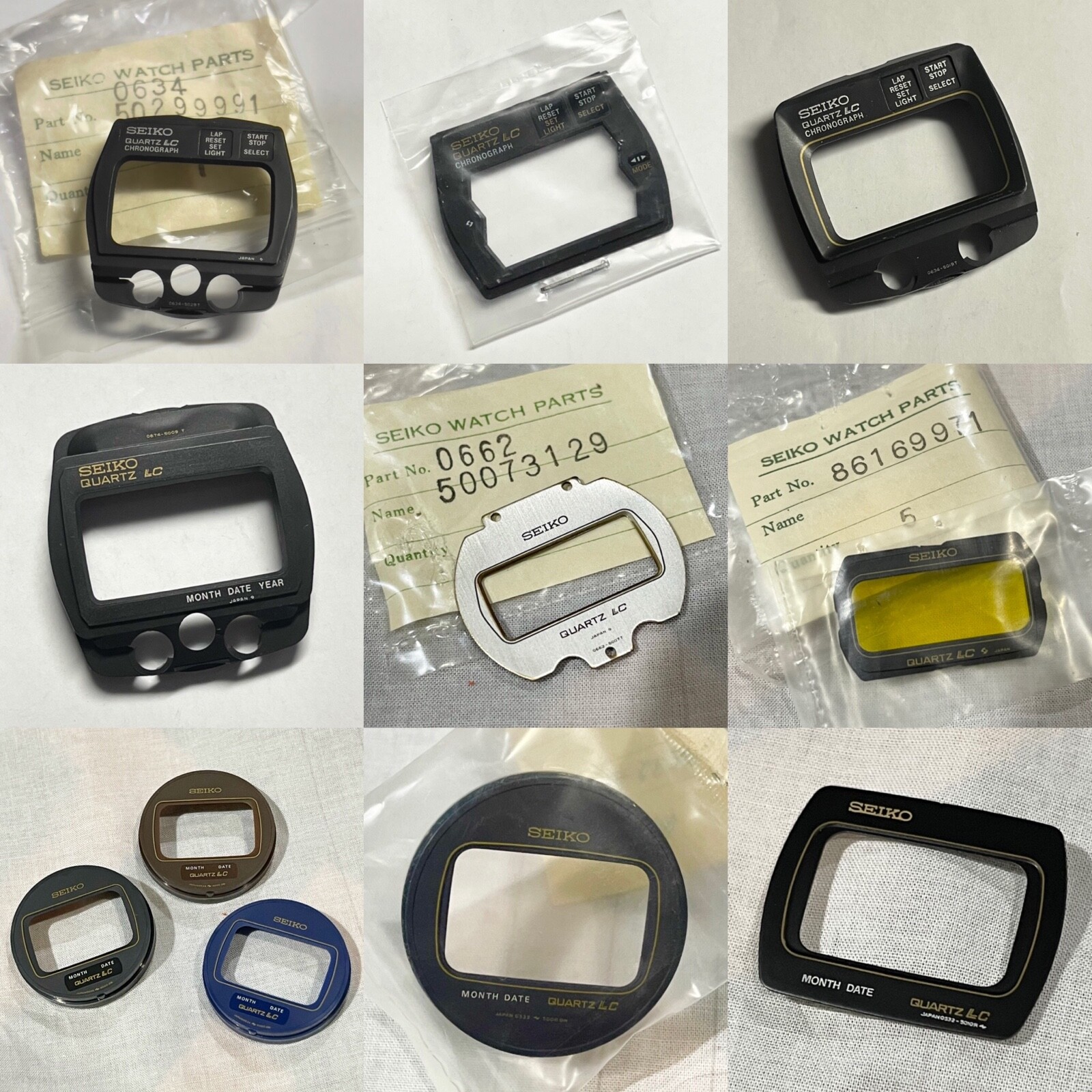 NOS PANEL COVER QUARTZ LC SEIKO0634 0674-5009 0662 0624-5009 0534-6000 0532 0533