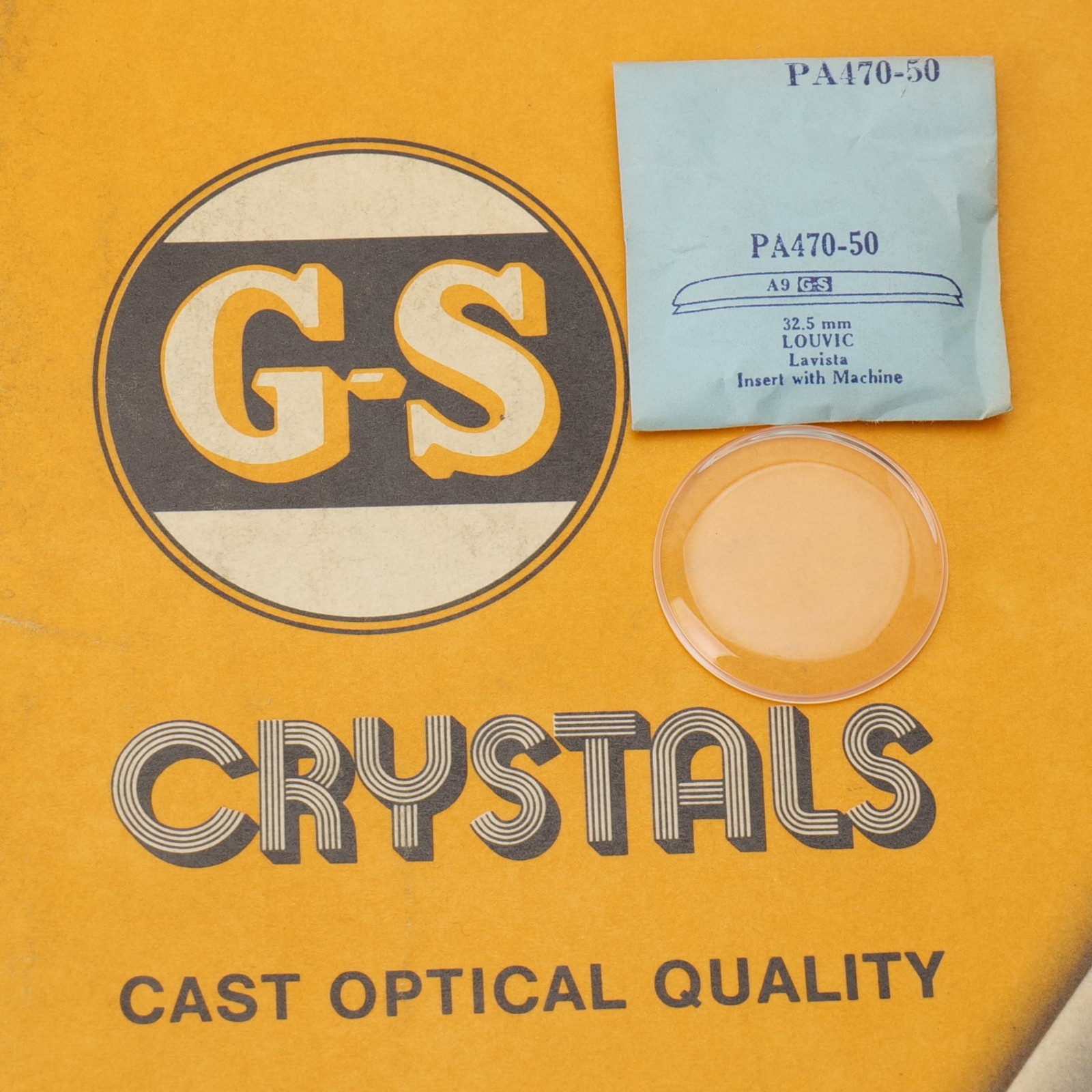 NOS GS Watch Crystal PA470-50 Louvic Lavista 32.5mm New Old Stock (PA1D11)