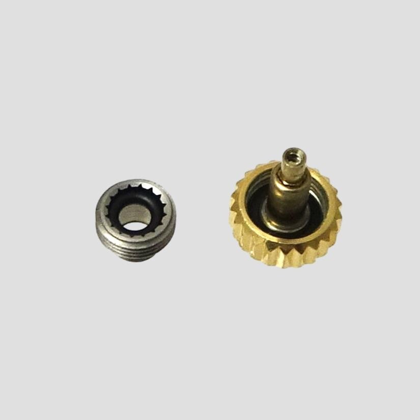 18k Yellow gold Rolex Crown Watch Part 6mm 4-603-8 GMT/Datejust Stem & Tube