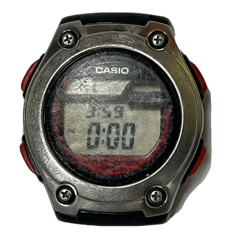 Casio 3091 W-211 Illuminator Watch For Parts Or Restoration. Works