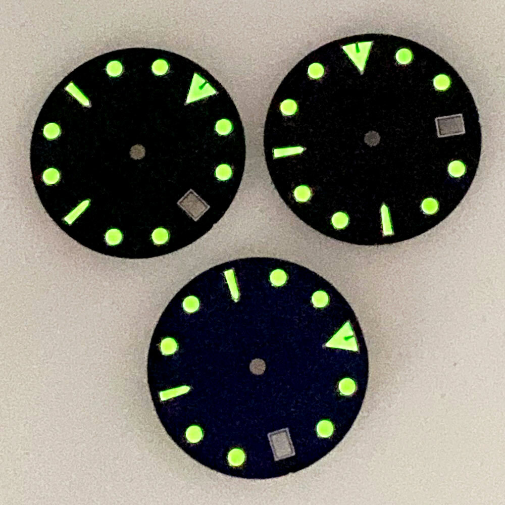 For NH35/NH35A 29mm Sterile Watch Dial Date Window Black/Blue/Green 3/4 o’clock