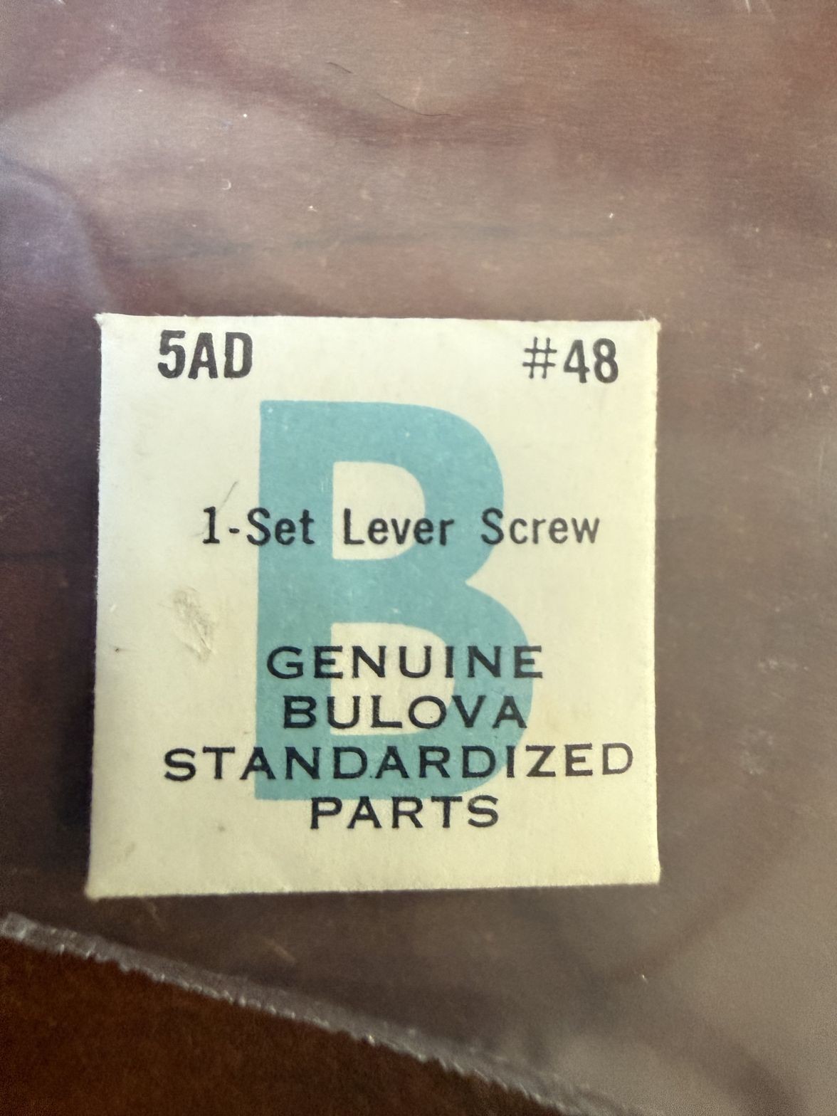 Bulova 5AD Set Lever Screw #48 NOS Genuine Vintage Watch Part New Old Stock
