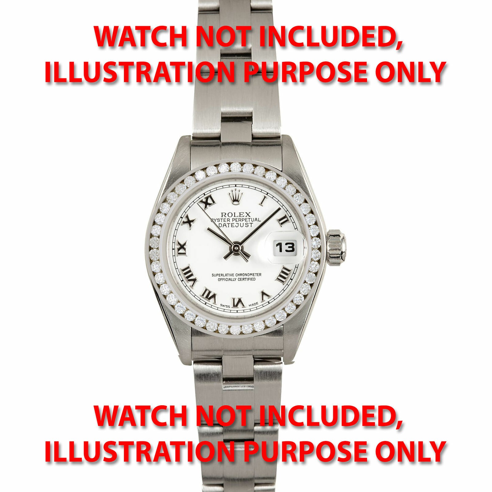 1CT NATURAL DIAMOND BEZEL MADE FOR ROLEX 26MM DATE, DATEJUST 69179, 69279, 79079