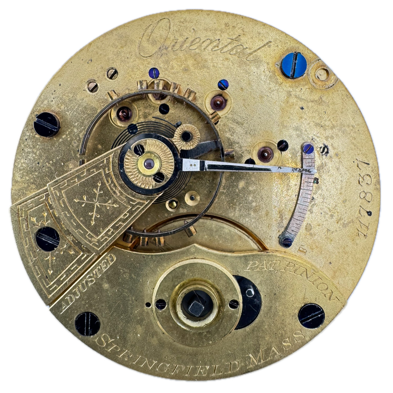 Antique 18s 1878 Hampden 15 Jewels Key Wind Pocket Watch Movement USA Oriental