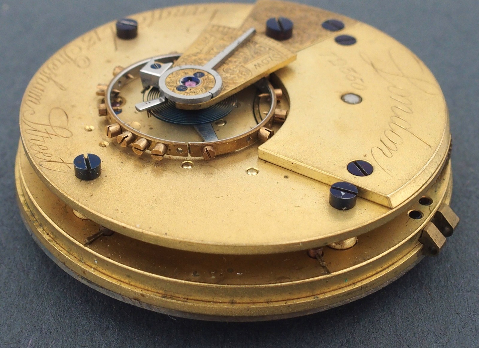 Langford 13 Gresham Street London Pocket Watch Movement for Parts Repairs #F242