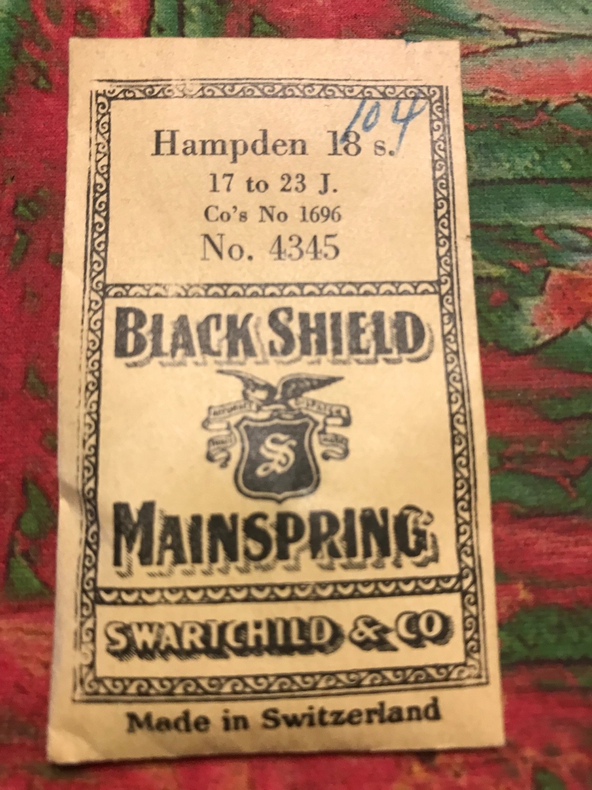 HAMPDEN MAINSPRINGS: Steel or Alloy (Multi-Listing), Pocket Watch