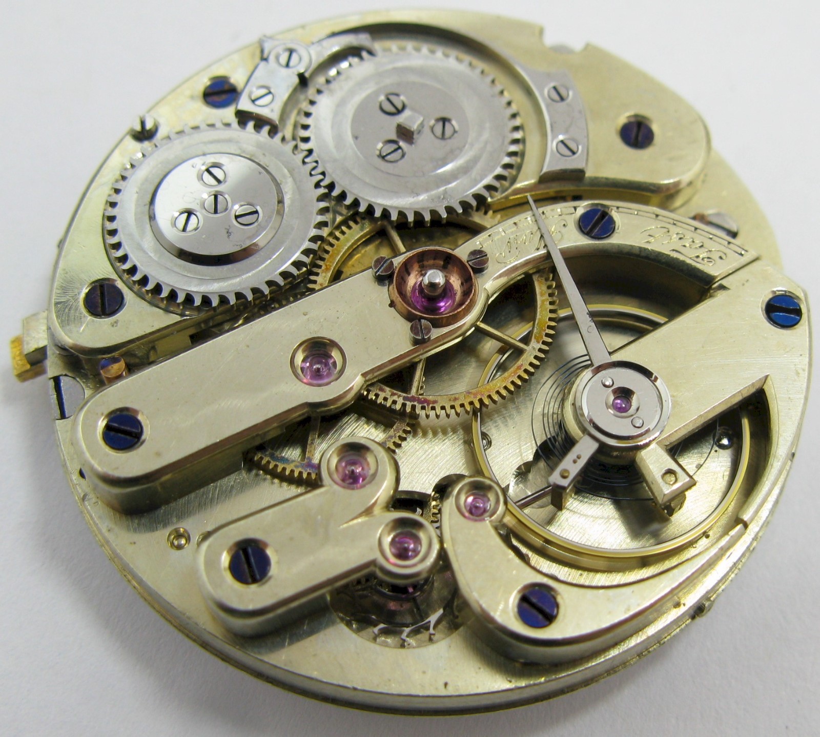 Quality wolf teeth 17 jewels Watch Movement for parts HC & lever set OD 34.1 mm