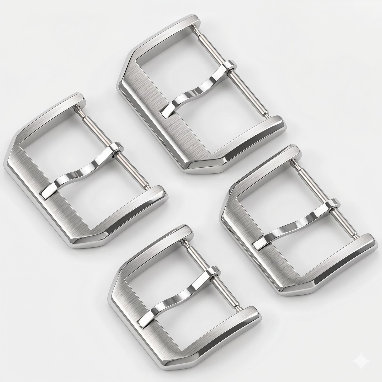 316L Stainless Steel Watch Buckle 16 18 20 22mm Pin Clasp Leather Strap Men