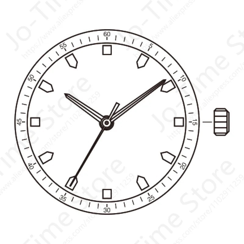 Quartz Watch Movement 3-Hand Gold Tone Durable Metal Gear Replacement Repair Par