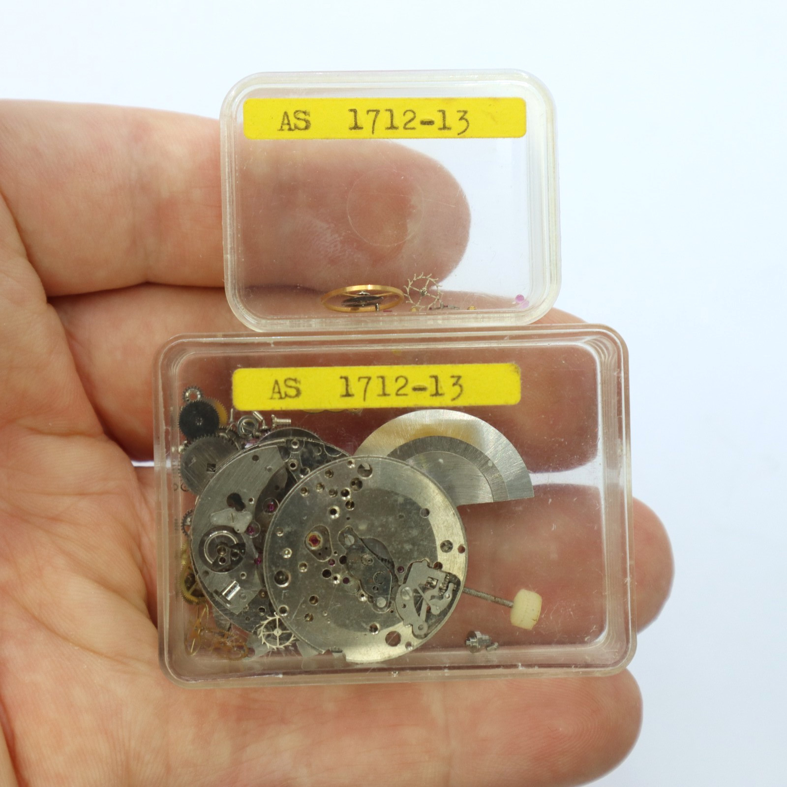 Assorted AS Cal. 1712 1713 Automatic Swiss Watch Parts For Restoration Projects