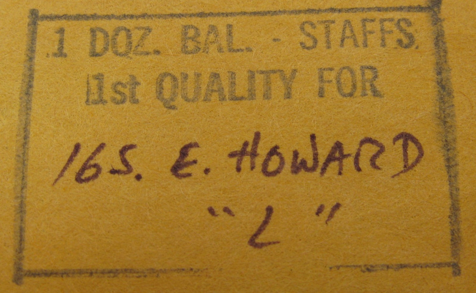 E. Howard 16s “L” staff balance #723 cosmopolitan NY