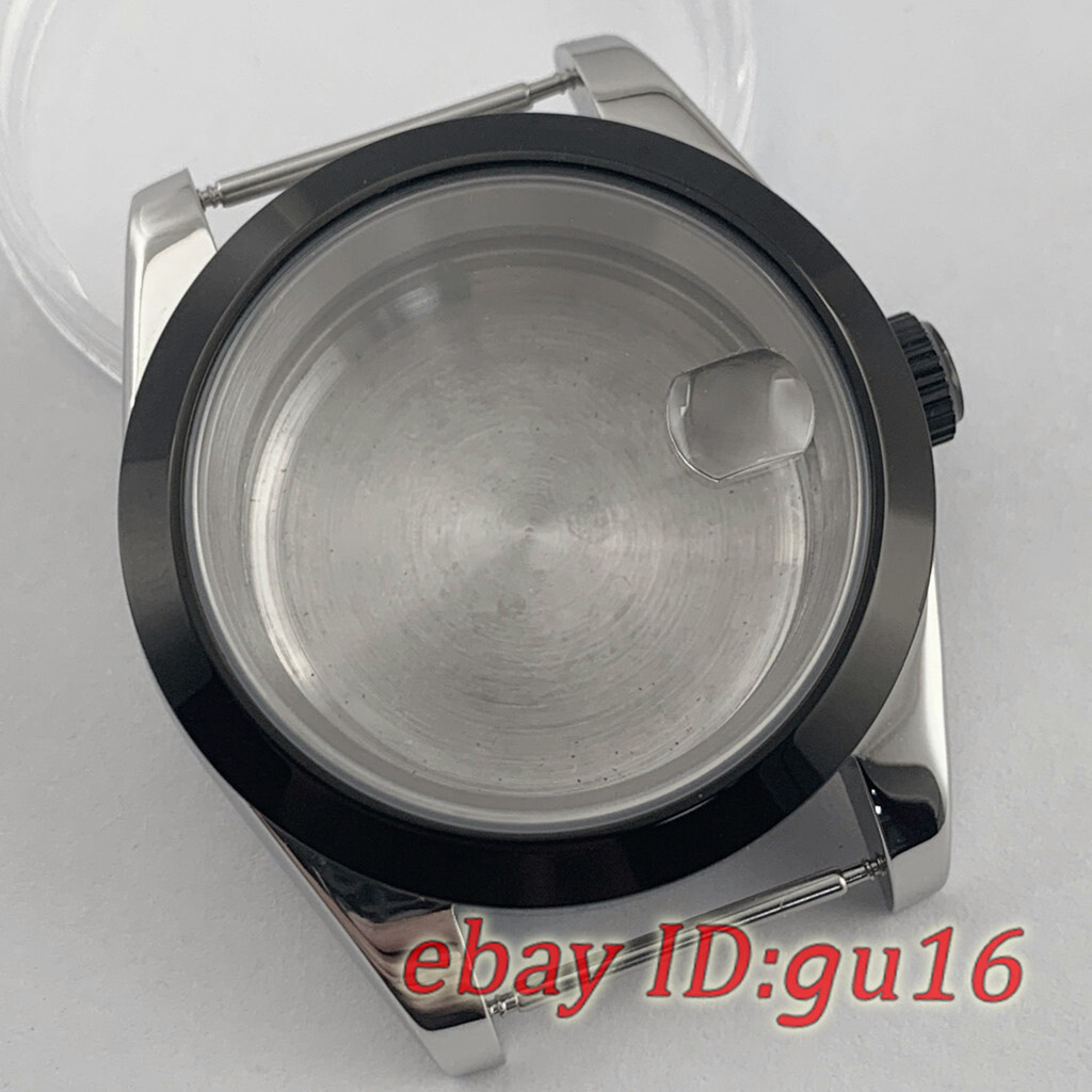 36mm/40mm NH35 NH36 ETA2824/2836 Miyota 8215 PVD black Sapphire Glass watch case
