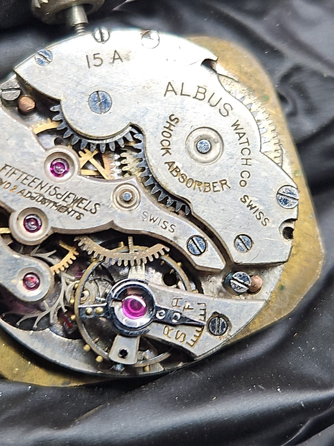 Art Deco Albus 15j Watch Movement Parts/Repair (R4)
