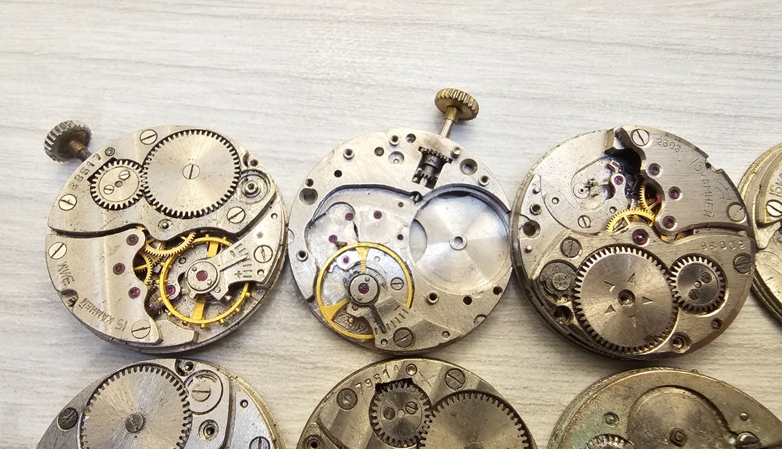 Vintage Soviet Movement Zim Raketa Pobeda USSR Watch Mechanisms for parts
