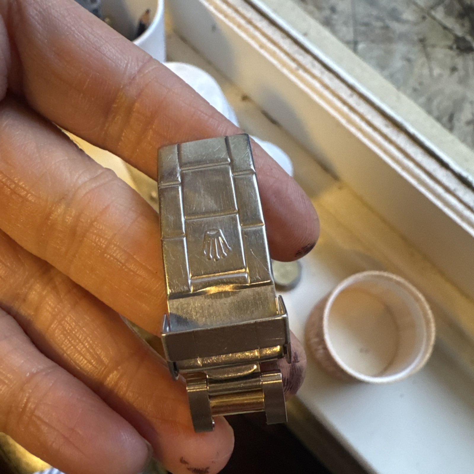 Vintage Rolex 93153-18 16613 16803 Submariner clasp U4 Circa 1988